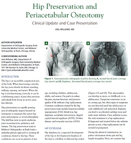 Hip Preservation & Periacetabular Osteotomy
